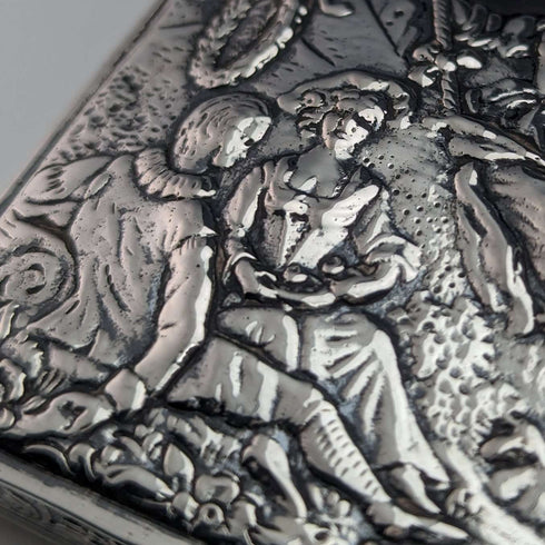 Early 20th Century Antique 800 Silver Rectangular Box 94g
