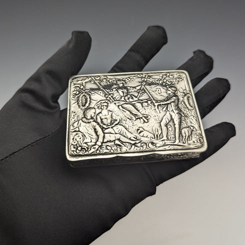 20 世紀初古董 800 銀長方形盒子 94 克