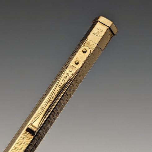 英國復古 Yard O 紅色卷金六角自動鉛筆