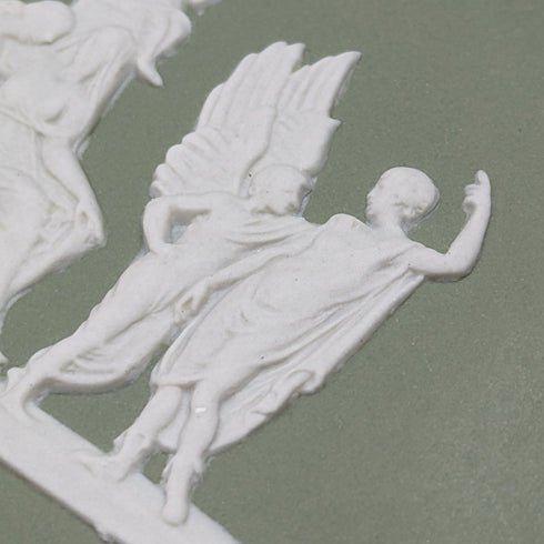 英國復古 Wedgwood Jasperware 方盒配件盒綠色