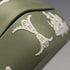 British Vintage Wedgwood Jasperware Square Box Accessory Case Green