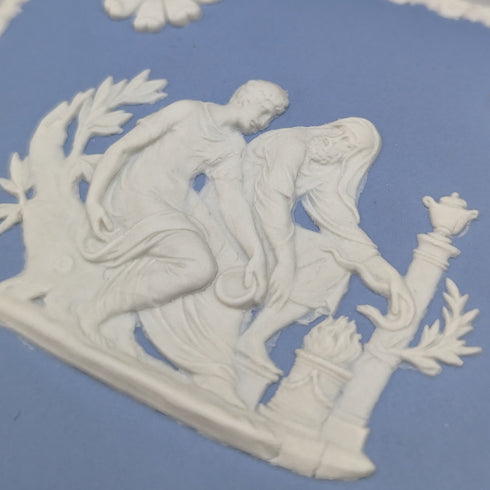 英國復古 Wedgwood Jasperware 方形錶殼 小號錶殼 淡藍色