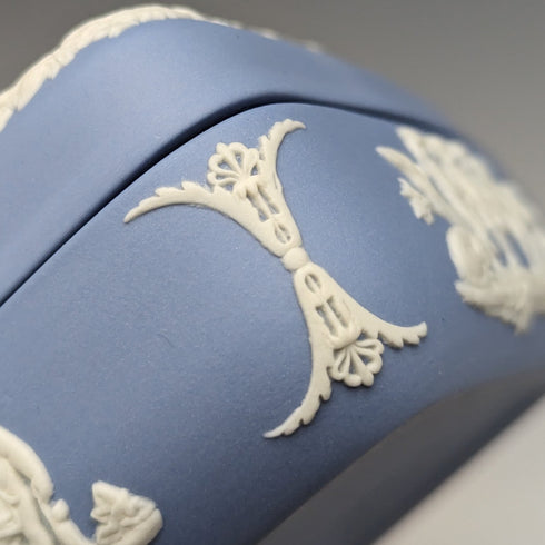 英國復古 Wedgwood Jasperware 方形錶殼 小號錶殼 淡藍色