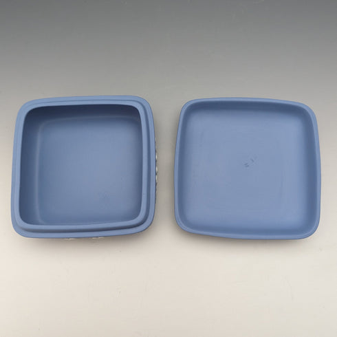 英國復古 Wedgwood Jasperware 方形錶殼 小號錶殼 淡藍色