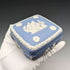 British Vintage Wedgwood Jasperware Square Case Small Case Pale Blue