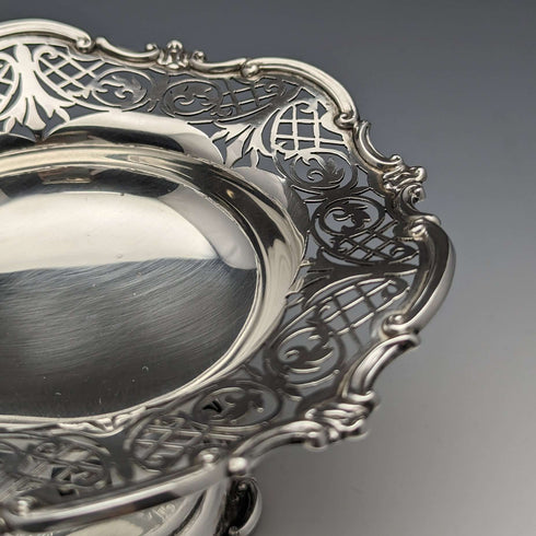 1910年 英国アンティーク 純銀製コンポート ペア 直径14cm 計328g Mappin & Webb
