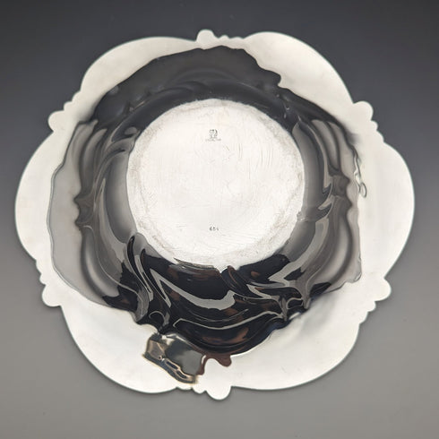 1898年頃 米国アンティーク 純銀製 ボウル 直径30cm 517g Meriden Britannia