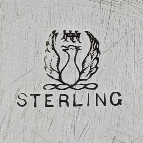 1898年頃 米国アンティーク 純銀製 ボウル 直径30cm 517g Meriden Britannia