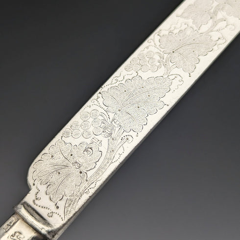 1838年 英国アンティーク 純銀製ハンドル カトラリー6ペアセット 箱入り Charles Needham