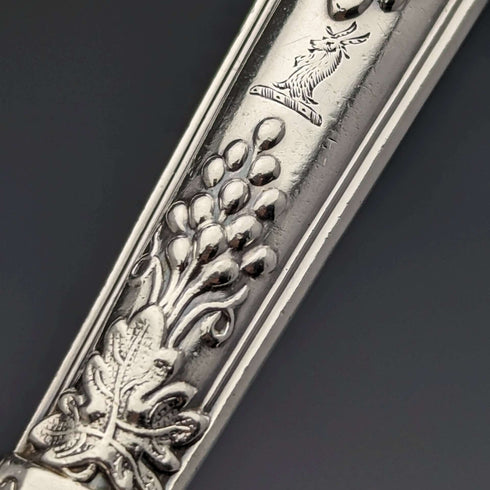 1838 British Antique Sterling Silver Handle Cutlery 6 Pair Set Boxed Charles Needham