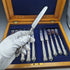 1838 British Antique Sterling Silver Handle Cutlery 6 Pair Set Boxed Charles Needham