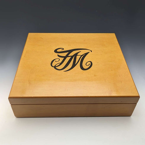 British Vintage Fortnum Mason Wooden Box Natural
