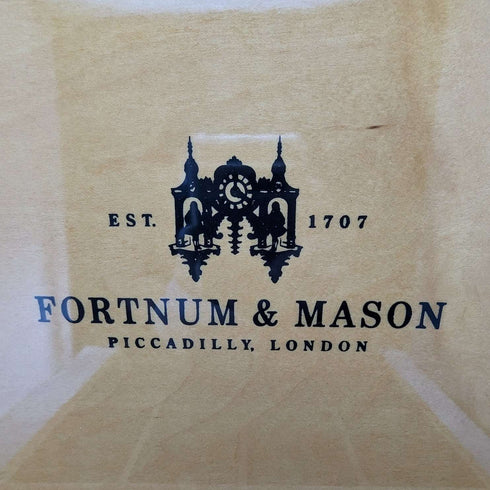 British Vintage Fortnum Mason Wooden Box Natural