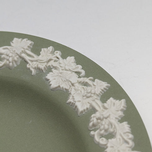 英國復古韋奇伍德碧玉圓盒和茶碟綠色