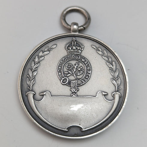 1930年 英国ヴィンテージ 純銀製クリケットメダルフォブ Navy, Army & Air Force Institute