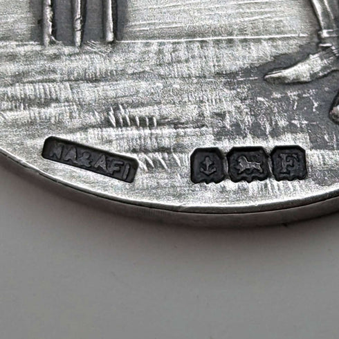1930 British Vintage Sterling Silver Cricket Medal Fob Navy, Army & Air Force Institute