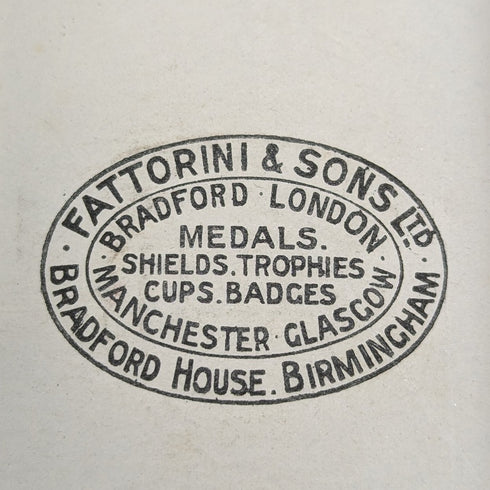 1928 年英國復古純銀盾牌鑰匙扣,裝在 Fattorini & Sons 盒中