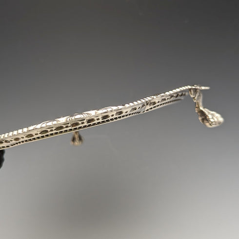 1895 年英國古董純銀薩爾瓦直徑 22 厘米 363 克 CHARLES BOYTON