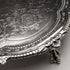 1895 British Antique Sterling Silver Salva Diameter 22cm 363g CHARLES BOYTON