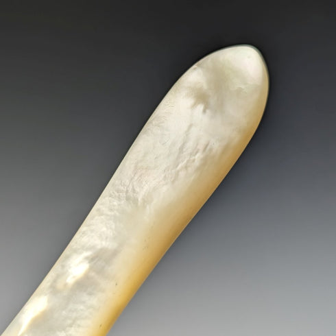 英国アンティーク 白蝶貝、シルバープレート製 クリスニングサービングカトラリー ケース入