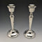 1984 British Vintage Sterling Silver Candle Stand Candelabra Pair Mappin & Webb