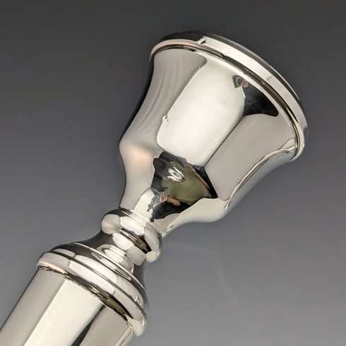 1984 British Vintage Sterling Silver Candle Stand Candelabra Pair Mappin & Webb