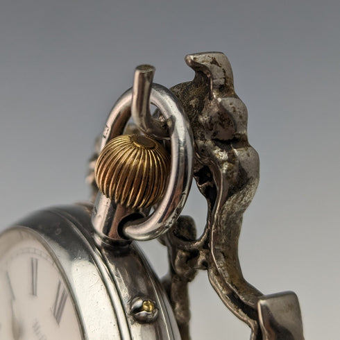 1920年代 真鍮製 椅子型 懐中時計ホルダー レッドシート