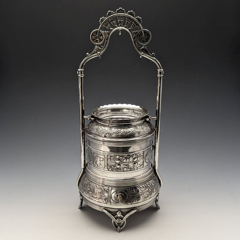 古董鍍銀懷錶架和珠寶盒 Reed & Barton