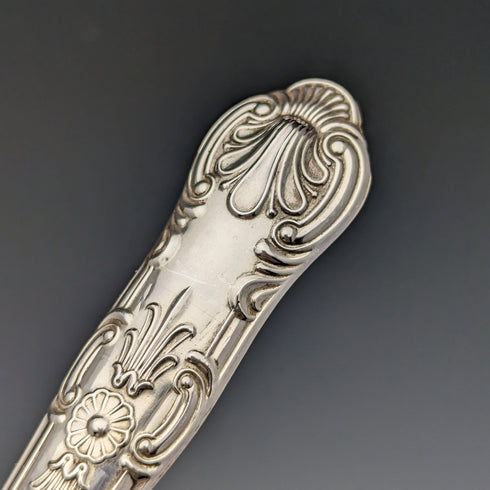 1973年 英国ヴィンテージ 純銀製ハンドル ステーキカトラリー6ペアセット 箱入り Harrison Brothers