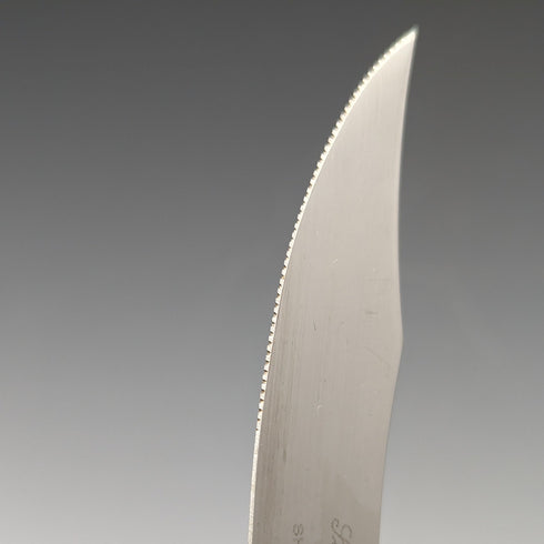 1973年 英国ヴィンテージ 純銀製ハンドル ステーキカトラリー6ペアセット 箱入り Harrison Brothers