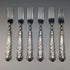 1973 British Vintage Sterling Silver Handle Steak Cutlery 6 Pair Set Boxed Harrison Brothers
