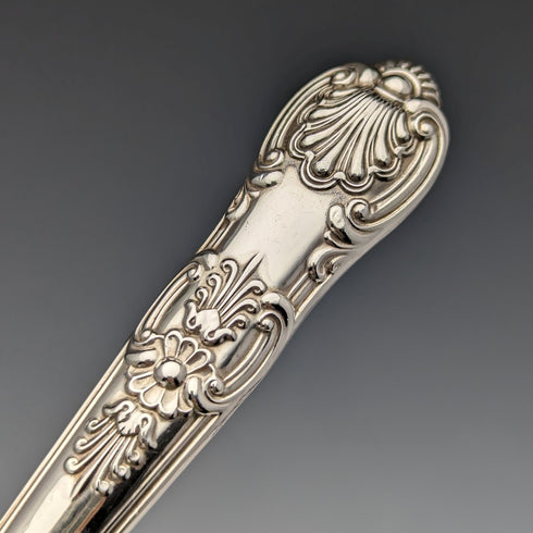 1864年 英国アンティーク 純銀製 デザートカトラリー 12ペアセット 計912g 木箱入り Harrison Brothers & Howson