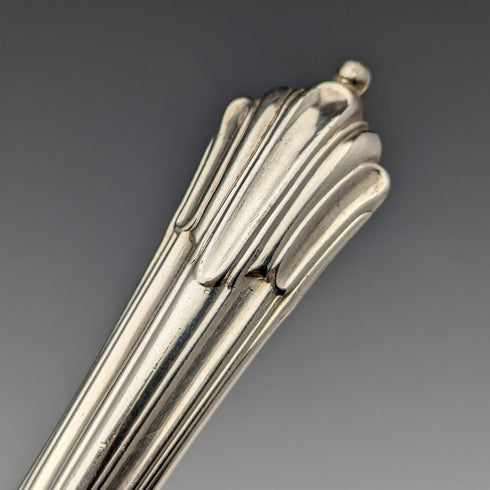 Around 1890 British antique silver plated cutlery 12 pair set in wooden box William Gallimore