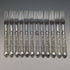 Around 1878 British antique silver plated cutlery set of 11 knives and 12 forks in a wooden box William Gallimore