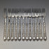 Around 1878 British antique silver plated cutlery set of 11 knives and 12 forks in a wooden box William Gallimore
