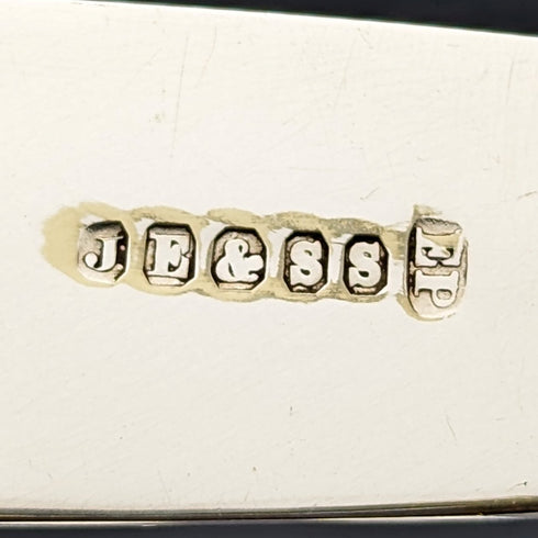 1890 年左右英國古董白色珍珠貝柄餐具 6 對套裝木盒 Joseph Elliot