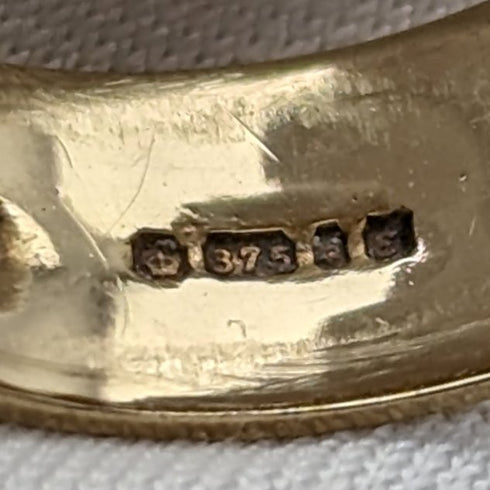 1972年 英国ヴィンテージジュエリー K9ゴールドリング 指輪