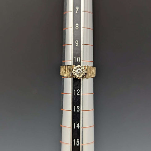 1972年英國復古珠寶鑽石K9金戒指(11號)訂婚戒指