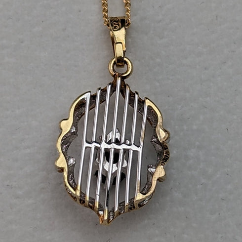 1965 年英國復古珠寶 K9 金和藍寶石吊墜項鍊