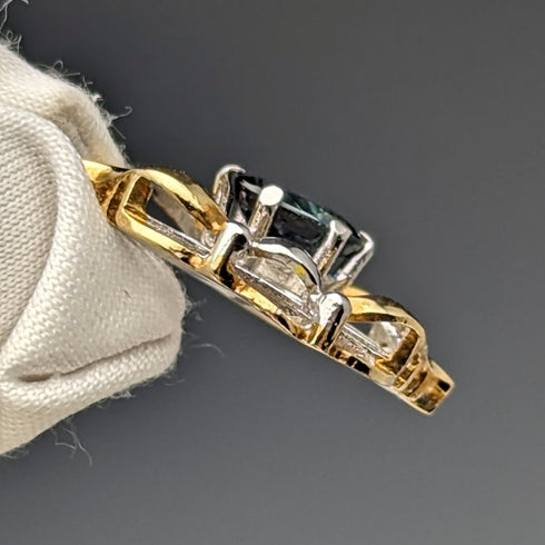 1965 年英國復古珠寶 K9 金和藍寶石吊墜項鍊