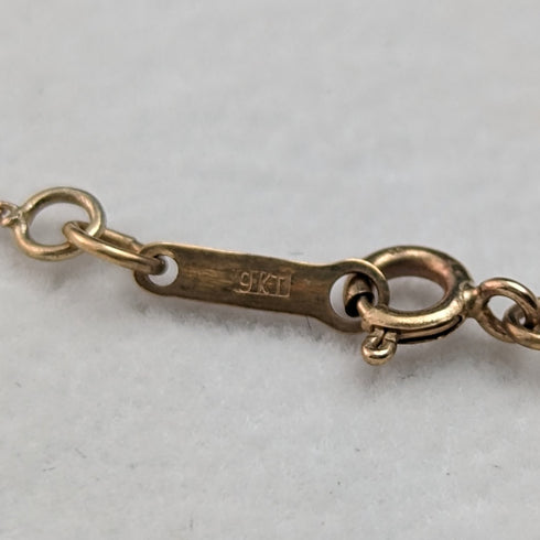 英國復古珠寶 K9 金和藍寶石心形吊墜項鍊