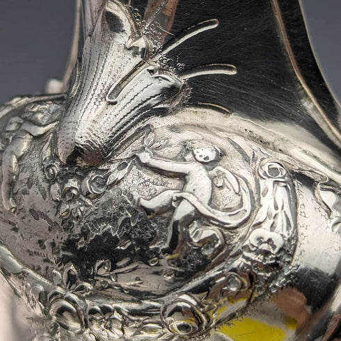 1900 German antique 800 silver cream jug 180g Storck & Sinsheimer