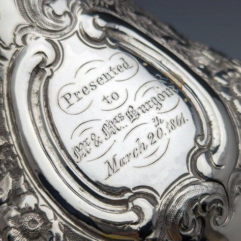 1860 年英國古董純銀奶油壺 266 克羅伯特·哈珀