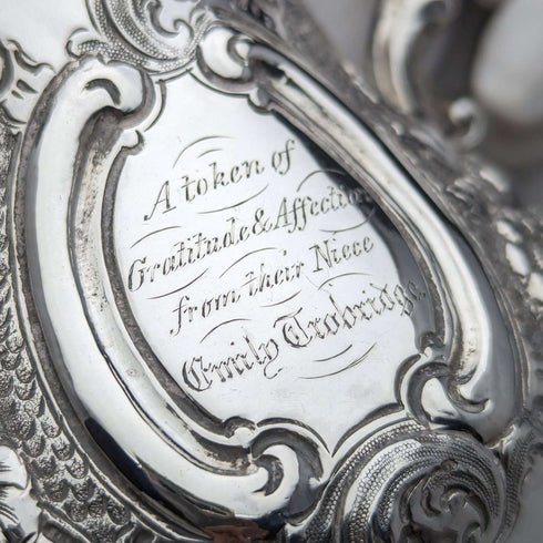 1860 British Antique Sterling Silver Cream Jug 266g Robert Harper
