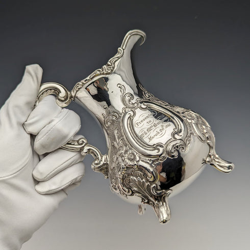 1860 年英國古董純銀奶油壺 266 克羅伯特·哈珀