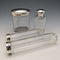 Around 1924 British Vintage Sterling Silver Lid Glass Bottle Set of 4