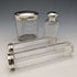 Around 1924 British Vintage Sterling Silver Lid Glass Bottle Set of 4