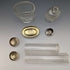Around 1924 British Vintage Sterling Silver Lid Glass Bottle Set of 4
