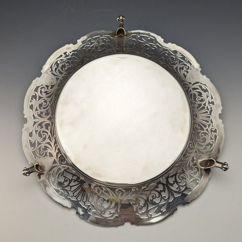 1905 年英國古董純銀耳環 Salva 直徑 26 厘米 484 克 William Mammatt