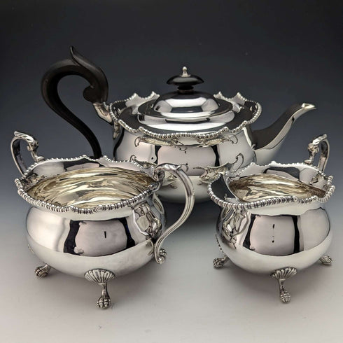 1920 年左右英國古董鍍銀茶具 Mappin & Webb